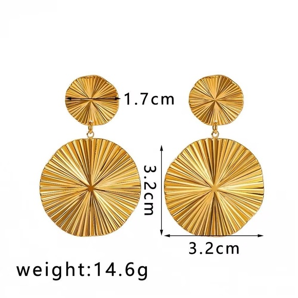 18K Gold Plated Earrings - Gold Jewelry - Picture 5 of 6